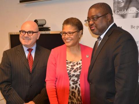 The Caucus also heard from (from left) New York City Commissioner Ronald Richter of the Administration for Children's Services (ACS) and Casey Family Programs President & CEO William Bell who provide an overview of trends in foster care NYC.